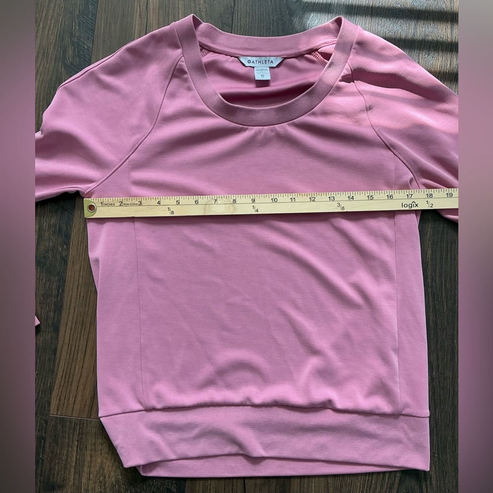 Athleta Women’s Seasoft Scoop Neck Sweatshirt Dusty Pink (Size XS) - Picture 6 of 7
